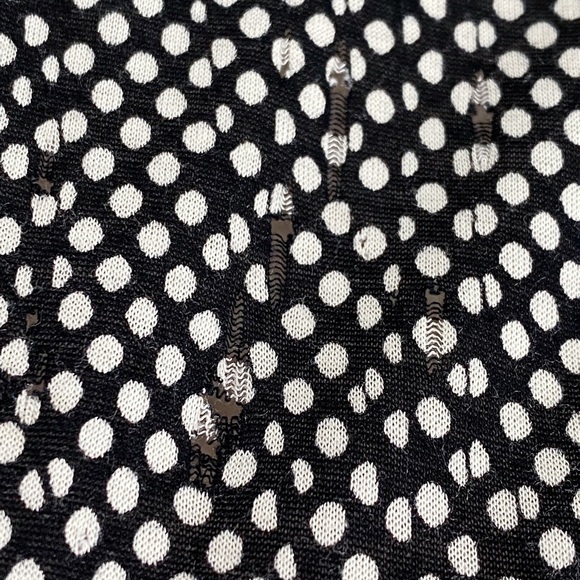 ANTHROPOLOGIE WESTON WEAR Black & Cream Dot Top XS - Picture 4 of 15